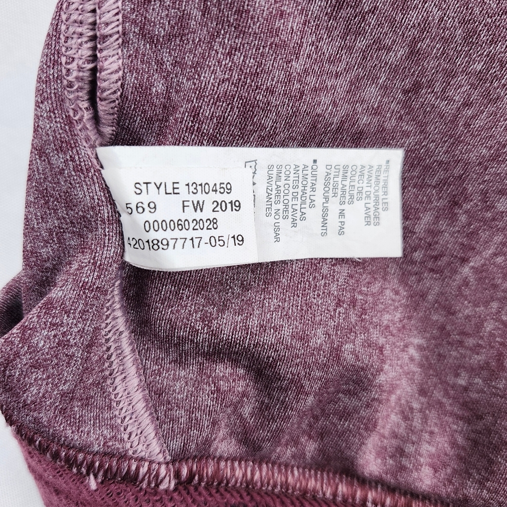 Under Armour Purple Heathered Sports Bra Mid Crossback Compression Large - Picture 4 of 9